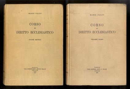 Corso di diritto ecclesiastico. Volume primo - Volume secondo. Seconda e quarta edizione - Mario Falco - copertina