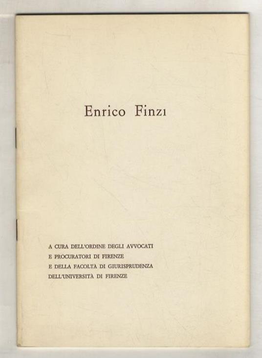 Enrico Finzi - copertina