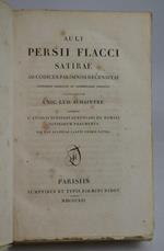 Satirae ad codices parisinos recensitae lectionum varietate et commentario perpetuo Illustratae A Nic. Lud. Achaintre…