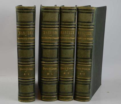 Vocabolario della lingua italiana già compilato dagli Accademici della Crusca ed ora novamente corretto ed accresciuto dal Cavaliere abate Giuseppe Manuzzi. Seconda edizione riveduta e notabilmente ampliata… - Giuseppe Manuzzi - copertina