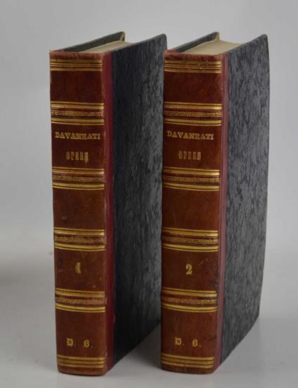 Le opere… ridotte a corretta lezione coll'aiuto de' manoscritti e delle migliori stampe e annotate per cura di Enrico Bindi - Bernardo Davanzati - copertina