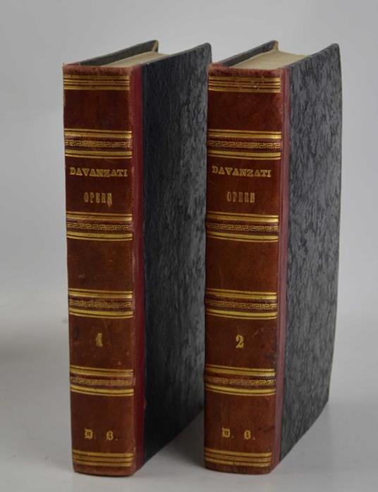 Le opere… ridotte a corretta lezione coll'aiuto de' manoscritti e delle migliori stampe e annotate per cura di Enrico Bindi - Bernardo Davanzati - copertina