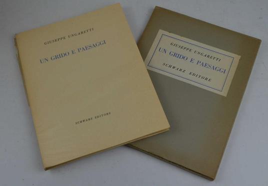 Un grido e paesaggi - Giuseppe Ungaretti - copertina