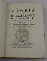 Istoria del Decamerone di Giovanni Boccaccio