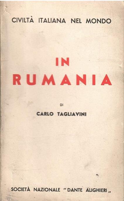 In Rumania - Carlo Tagliavini - copertina
