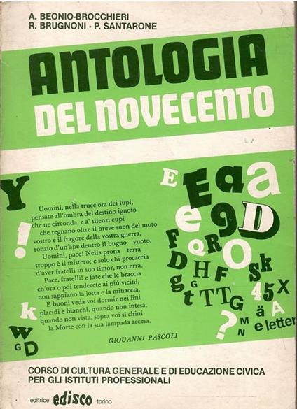 Antologia Del Novecento - copertina