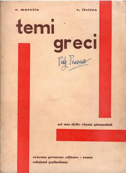 Temi Greci Ad Uso Delle Classi Ginnasiali - copertina