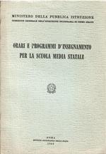 Orari E Programmi D' Insegnamento Per La Scuola Media Statale