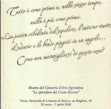 Mostra Del Concorso D'Arte Figurativa "Lo Splendore Del Cristo Risorto" - copertina