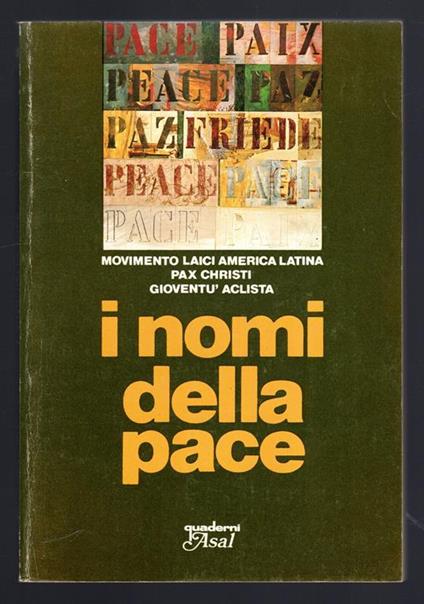 I nomi della pace - copertina
