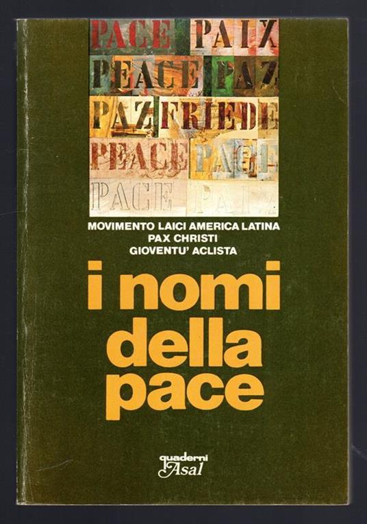 I nomi della pace - copertina