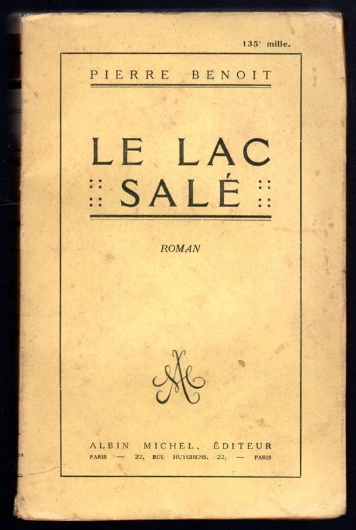 Le lac salé - Pierre Benoît - copertina