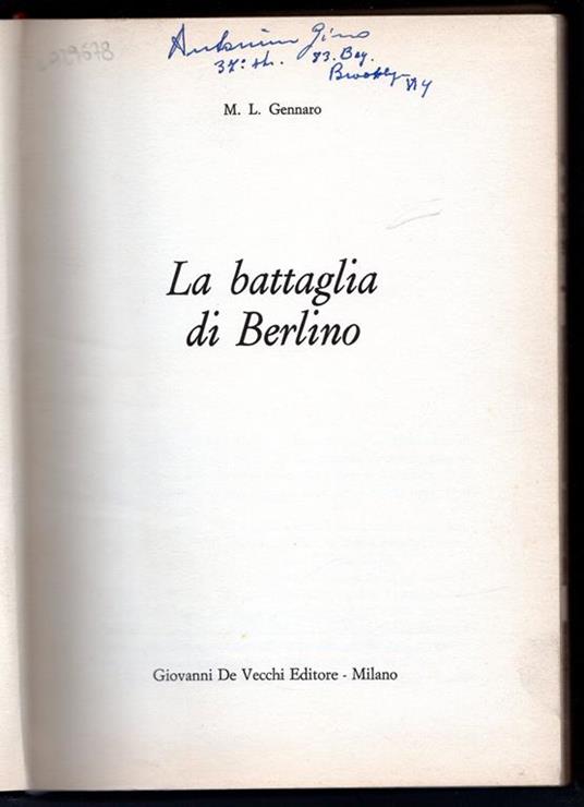 La battaglia di Berlino - copertina