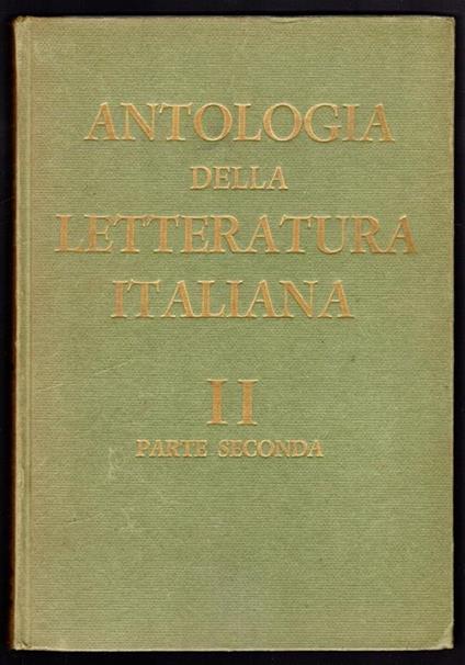 Antologia della letteratura italiana II. Dal cinquecento alla fine del settecento - copertina