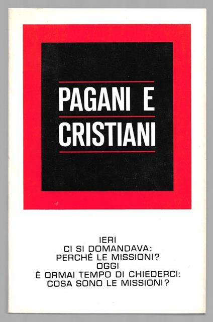 Pagani e cristiani - copertina