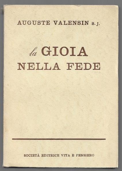 La gioia nella fede - copertina