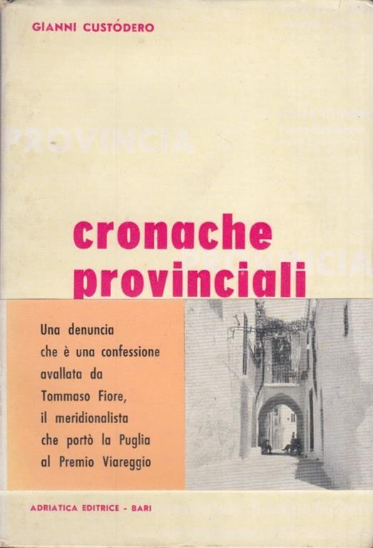 Cronache provinciali - Gianni Custodero - copertina