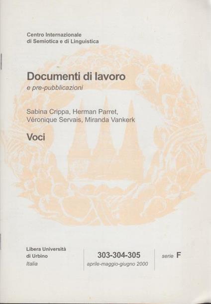 Voci - copertina