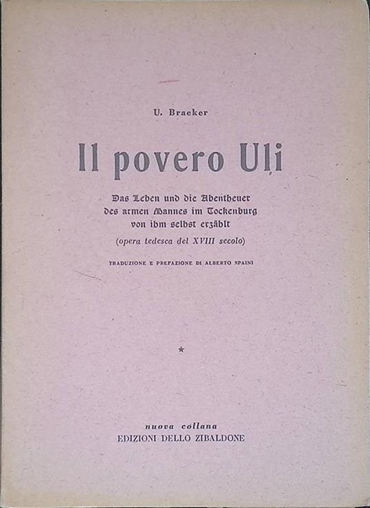 Il povero Uli - copertina