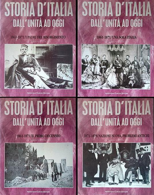 Storia d'Italia dall'Unità ad oggi. 1861-1878. 4 volumi - Arrigo Petacco -  Libro Usato - Curcio 