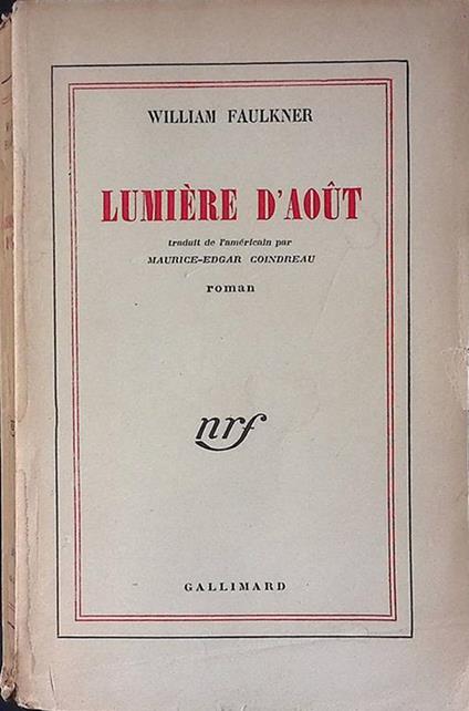 Lumiere d'Aout - William Faulkner - copertina