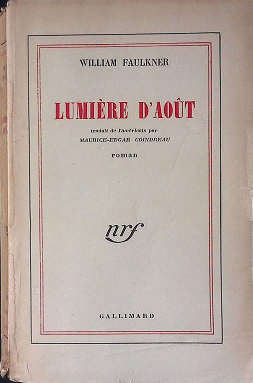 Lumiere d'Aout - William Faulkner - copertina