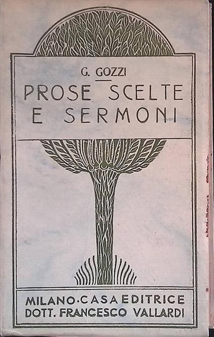Prose scelte e sermoni - Gasparo Gozzi - copertina