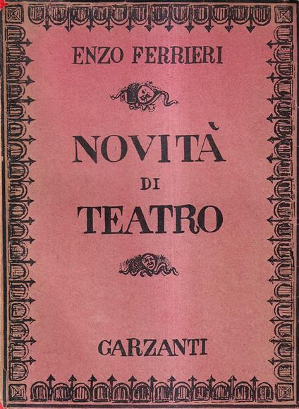 novità Di Teatro - Enzo Ferrieri - copertina