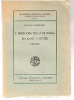 Il Problema Della Filosofia Da Kant a Fichte (1781-1801)