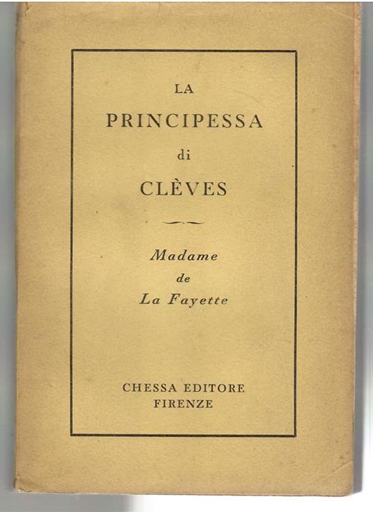 La Principessa Di Cleves - copertina