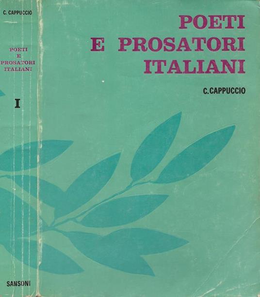 Poeti e prosatori italiani - Cappuccio - copertina