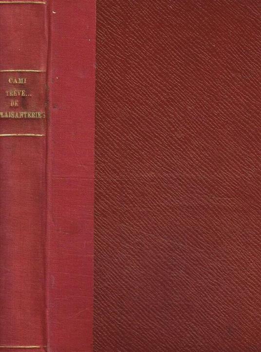 Treve de plaisanteries - copertina