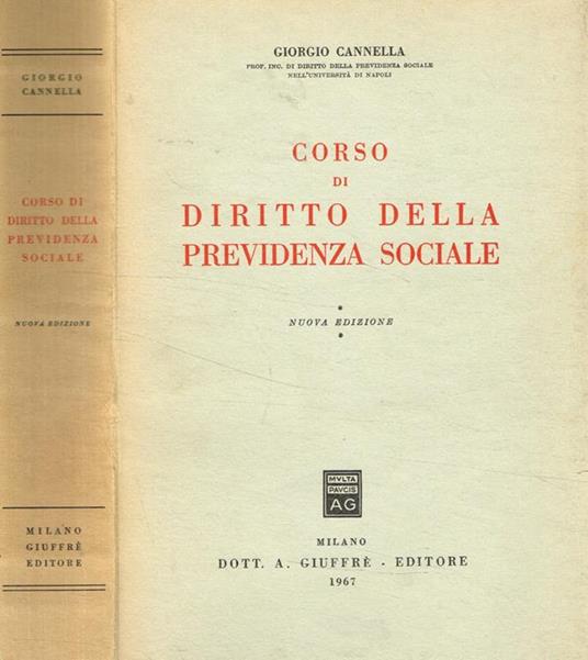 Corso di diritto della previdenza sociale - Antonella Giorgio - copertina