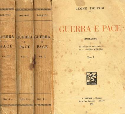 Guerra e pace 3voll - Lev Tolstoj - copertina