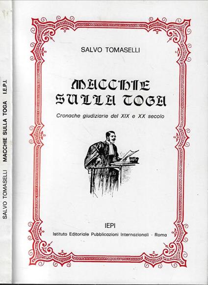 Macchie sulla toga - Salvo Tomaselli - copertina