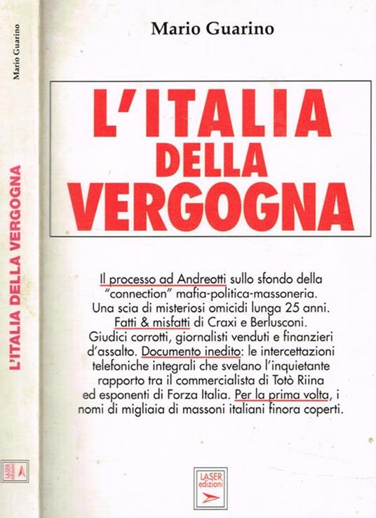 L' Italia della vergogna - Mario Guarino - copertina