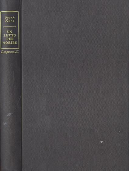 Un letto per morire - Frank Kane - copertina