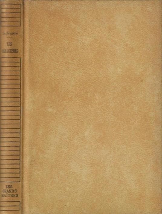 Les caracteres - Jean de La Bruyère - copertina