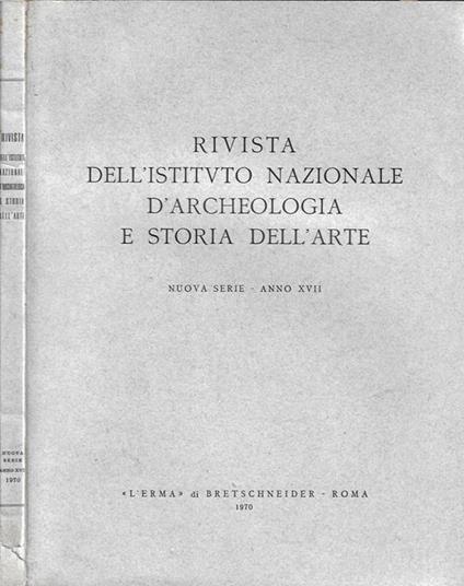 Rivista dell'Istituto Nazionale d'Archeologia e Storia dell'Arte, Nuova Serie - Anno XVII - copertina