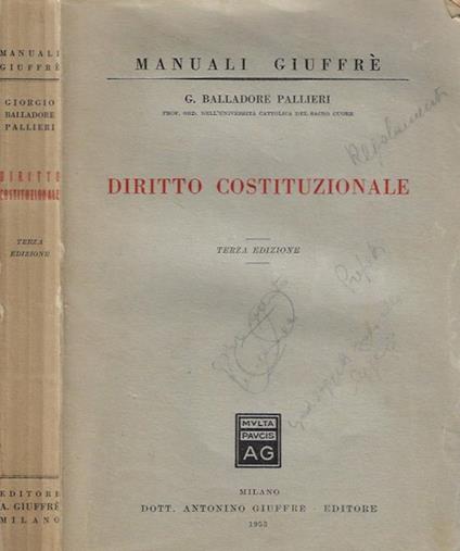 Diritto Costituzionale - copertina