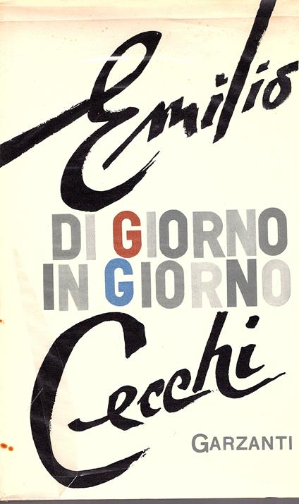 Di Giorno in giorno - Emilio Cecchi - copertina