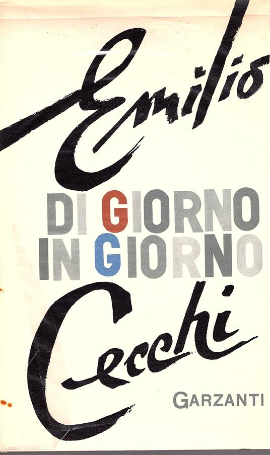 Di Giorno in giorno - Emilio Cecchi - copertina