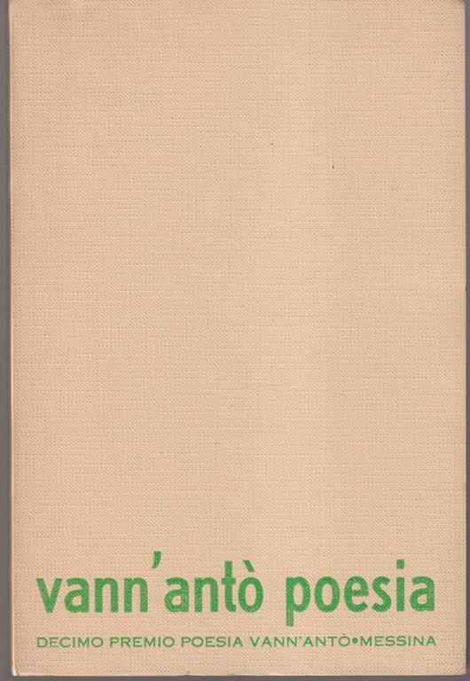 Poesia - Vann'Antò - copertina