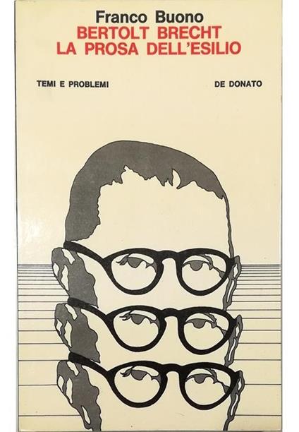 Bertolt Brecht La prosa dell'esilio - Franco Buono - copertina