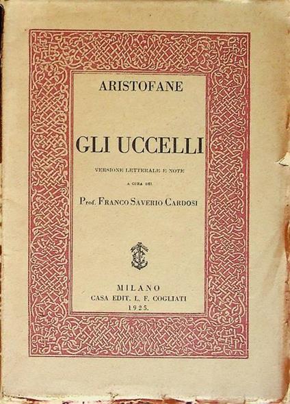 Gli uccelli - Aristofane - copertina