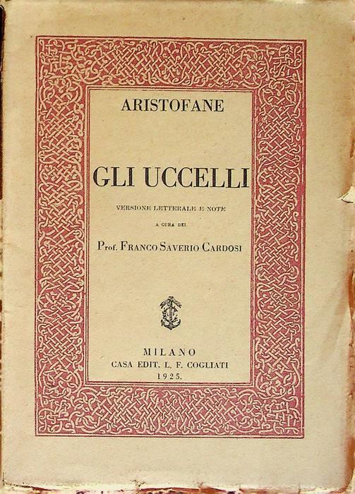 Gli uccelli - Aristofane - copertina