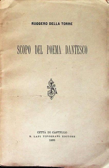 Scopo del poema dantesco - copertina