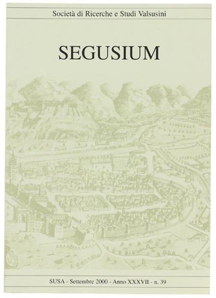 Segusium. N. 39. Settembre 2000 - copertina