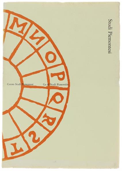 Studi Piemontesi. Vol. Xxxiii - 2004 - Fasc. 1 - copertina