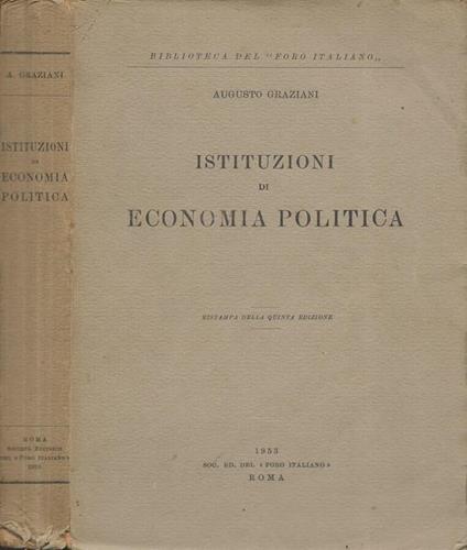 Istituzioni di Economia Politica - Augusto Graziani - copertina